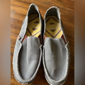 Classics Casual Slip On Shoes- Men’s, Blue With Geometric Pattern